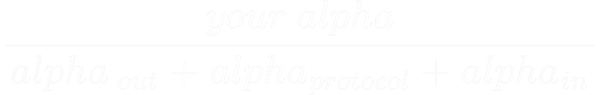 Formula: per-alpha payout calculation